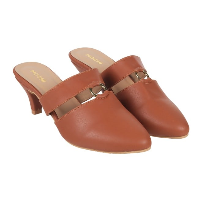 Mochi Women Tan Formal Sandals