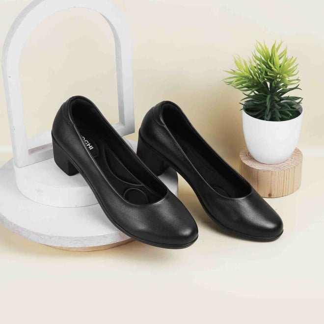 Mochi Women Black Formal Ballerinas