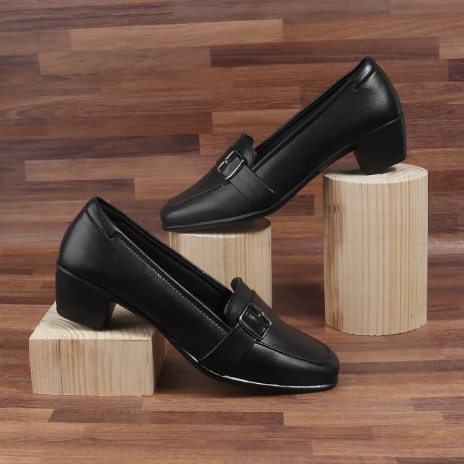 Mochi Women Black Formal Pumps