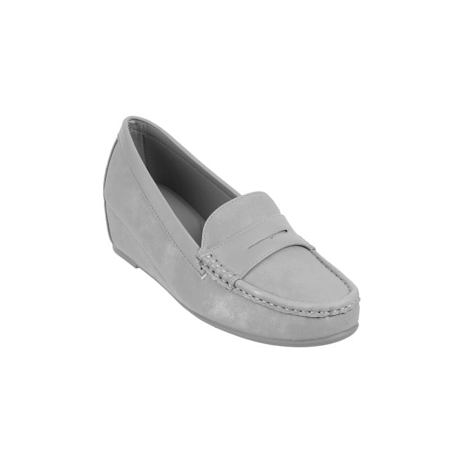 Mochi Women Grey Casual Loafers