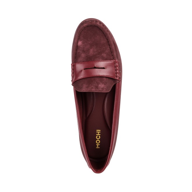 Mochi Women Maroon Casual Loafers (SKU: 31-270-44-36)