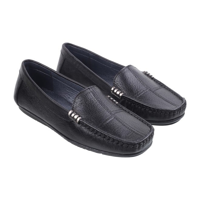 Mochi Women Black Casual Loafers