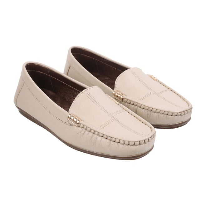 Mochi Women Beige Casual Loafers