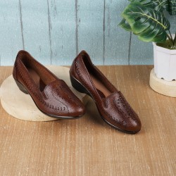 Women Tan Casual Slip Ons