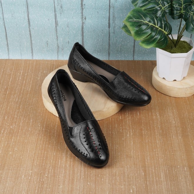 Mochi Women Black Casual Slip Ons