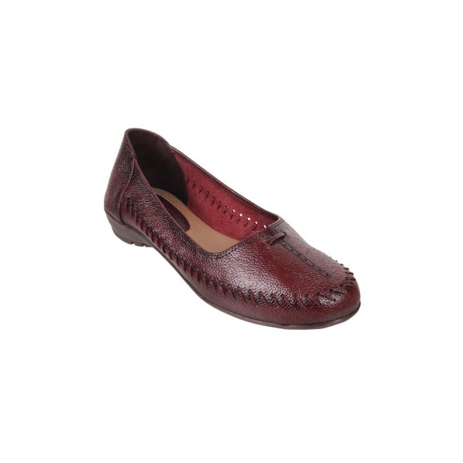 Mochi Women Maroon Casual Slip Ons (SKU: 31-325-44-36)