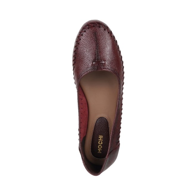 Mochi Women Maroon Casual Slip Ons (SKU: 31-325-44-36)