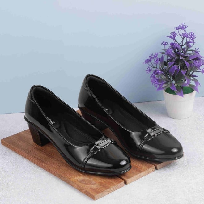 Mochi Women Black Formal Slip-Ons (SKU: 31-336-11-36)