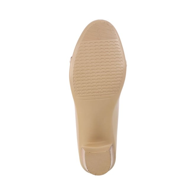 Mochi Women Beige Formal Slip-Ons (SKU: 31-336-20-36)