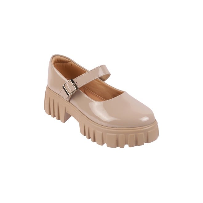 Mochi Women Beige Casual Slip-Ons (SKU: 31-340-20-36)