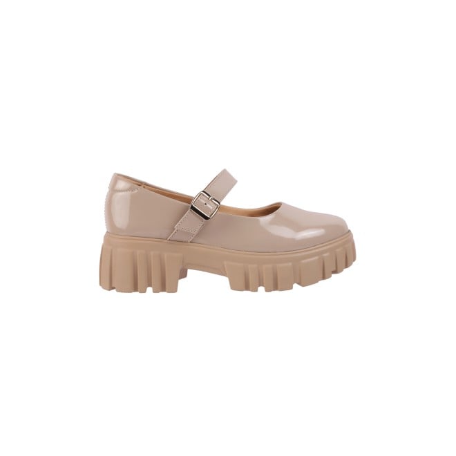 Mochi Women Beige Casual Slip-Ons (SKU: 31-340-20-36)