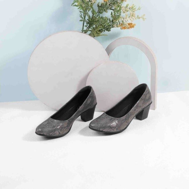 Mochi Women Gun-metal Casual Ballerinas (SKU: 31-342-29-36)