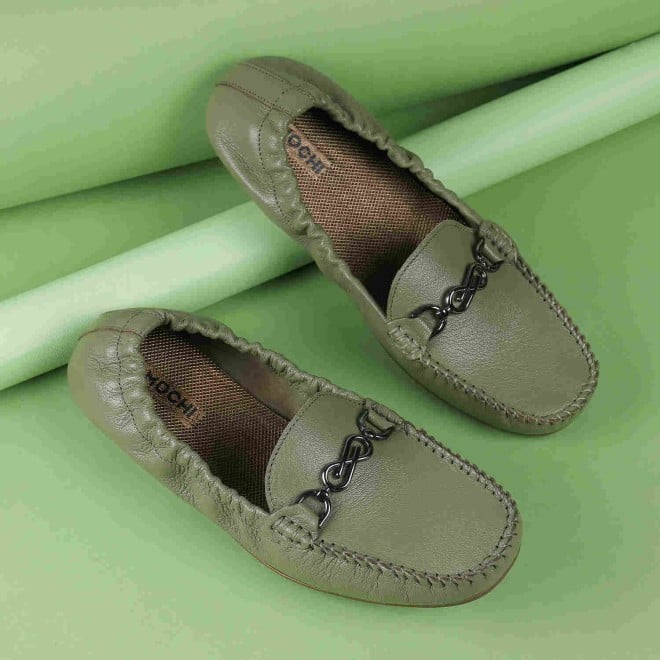 Mochi Women Green Casual Loafers (SKU: 31-348-21-38)