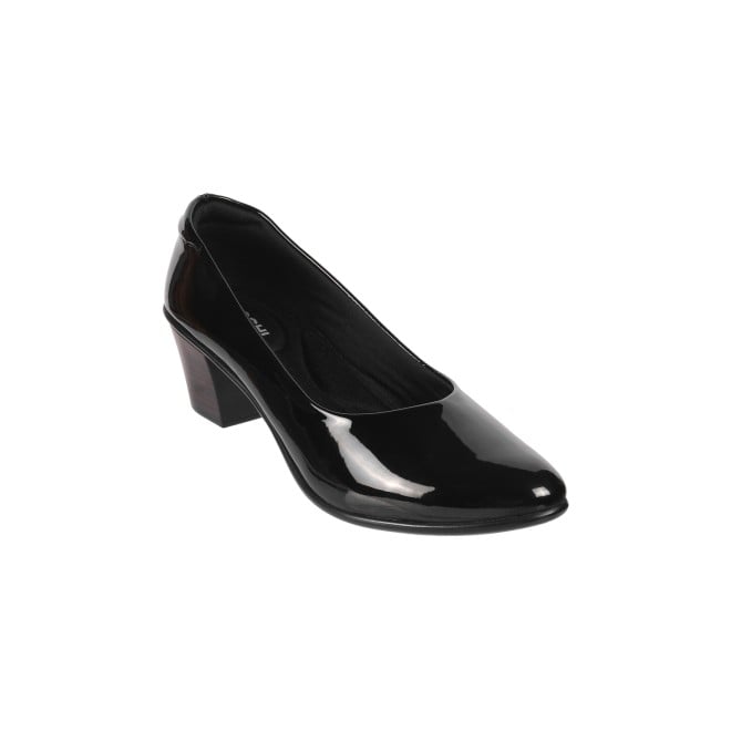 Mochi Women Black Formal Slip-Ons (SKU: 31-351-11-36)