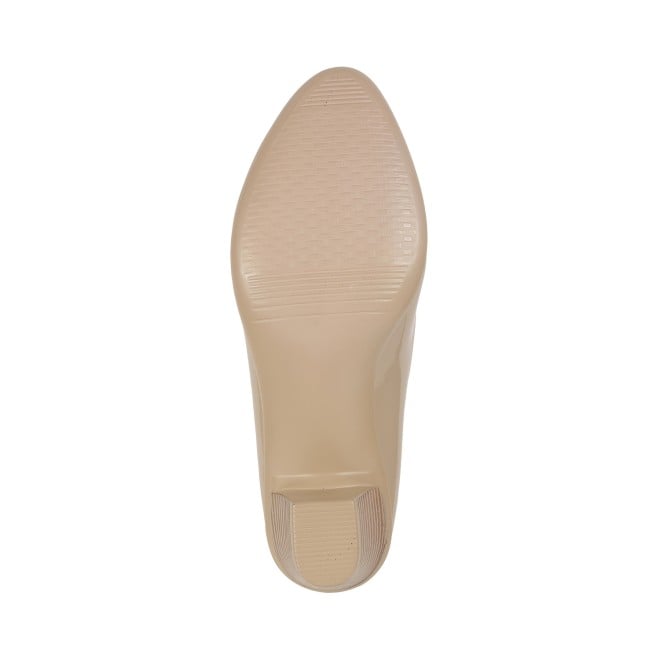 Mochi Women Beige Formal Slip-Ons (SKU: 31-351-20-38)