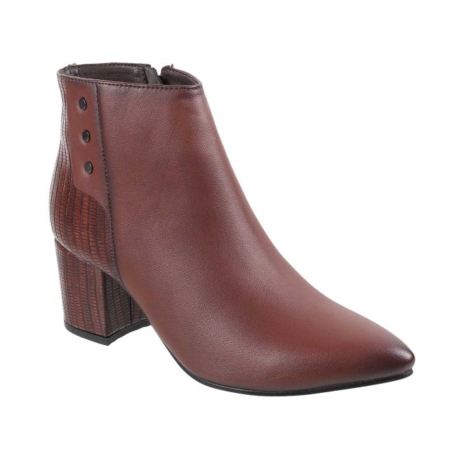 Mochi Women Maroon Party Boots