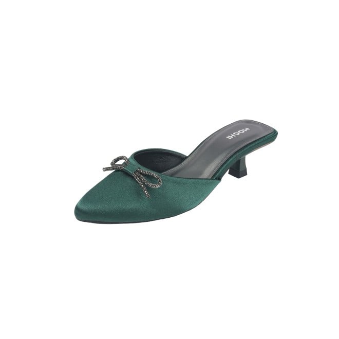 Mochi Women Green Formal Slip Ons (SKU: 31-442-21-36)