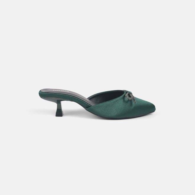 Mochi Women Green Formal Slip Ons (SKU: 31-442-21-36)