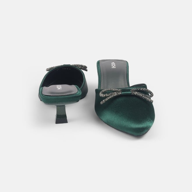 Mochi Women Green Formal Slip Ons (SKU: 31-442-21-36)