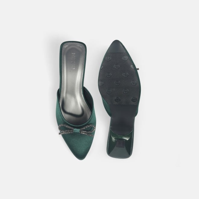 Mochi Women Green Formal Slip Ons (SKU: 31-442-21-36)