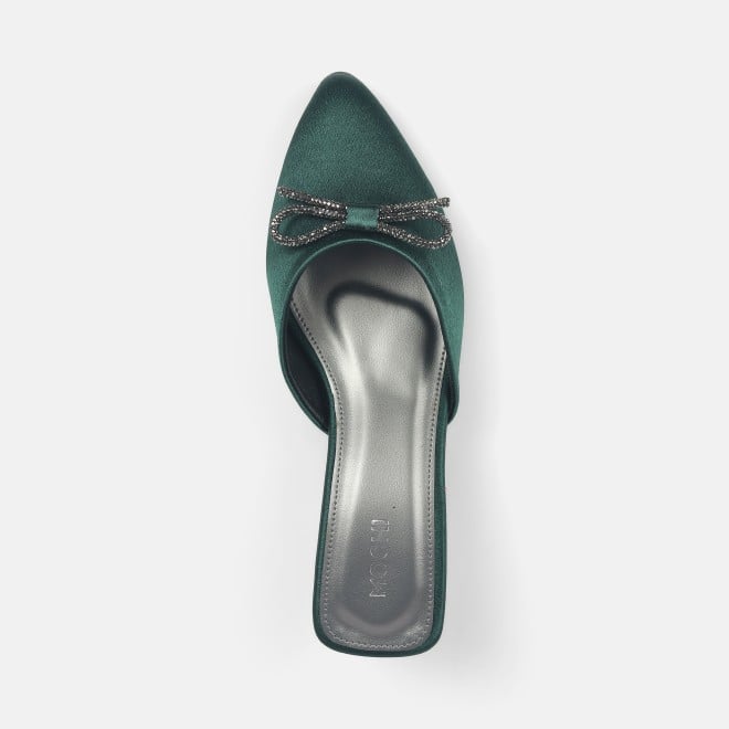 Mochi Women Green Formal Slip Ons (SKU: 31-442-21-36)