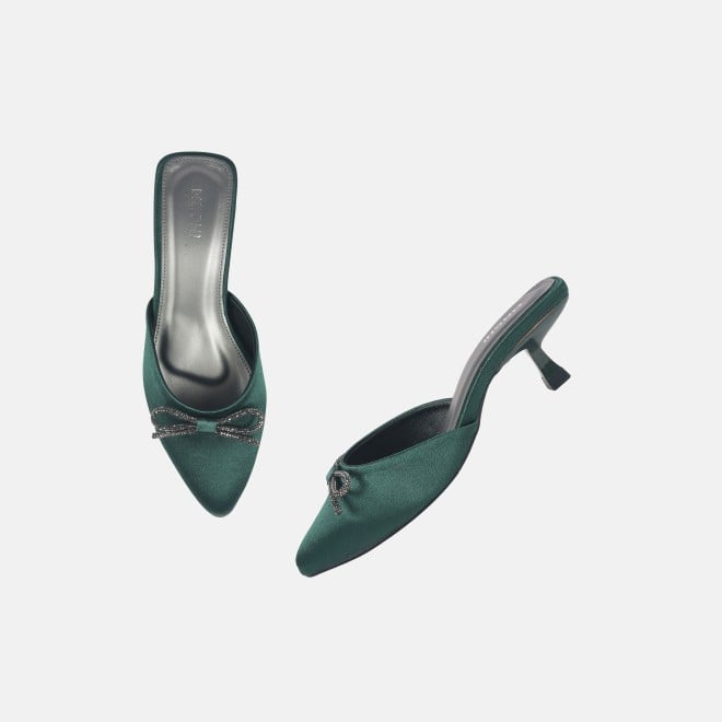 Mochi Women Green Formal Slip Ons (SKU: 31-442-21-36)