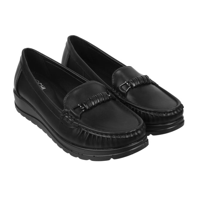 Mochi Women Black Casual Loafers