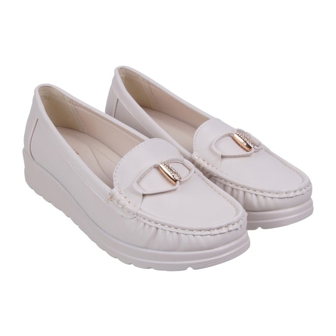 Mochi Women Light-Beige Casual Loafers