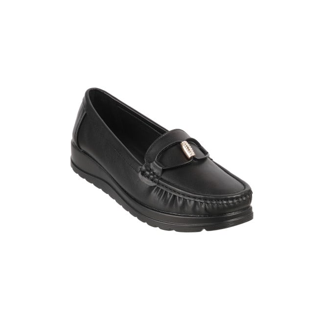 Mochi Women Black Casual Loafers