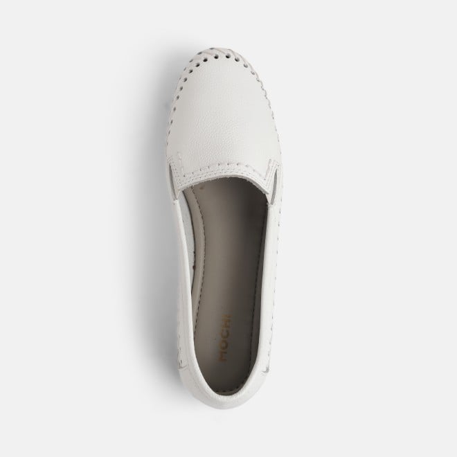 Mochi Women White Casual Ballerinas (SKU: 31-4737-16-36)