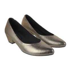 Women Antique-Gold Formal Pumps