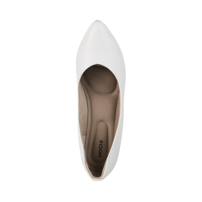 Mochi Women White Formal Pumps (SKU: 31-4833-16-39)