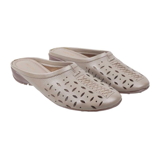 Mochi Women Beige Casual Slip Ons
