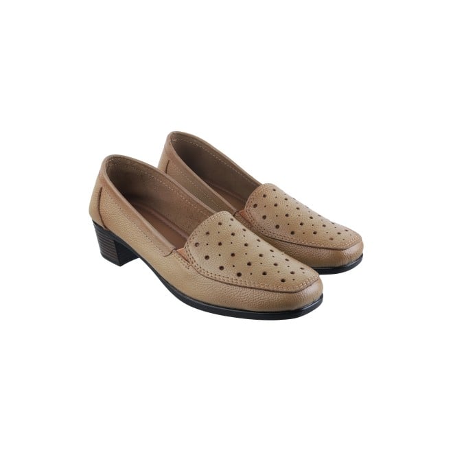 Mochi Women Dark-Beige Casual Pumps