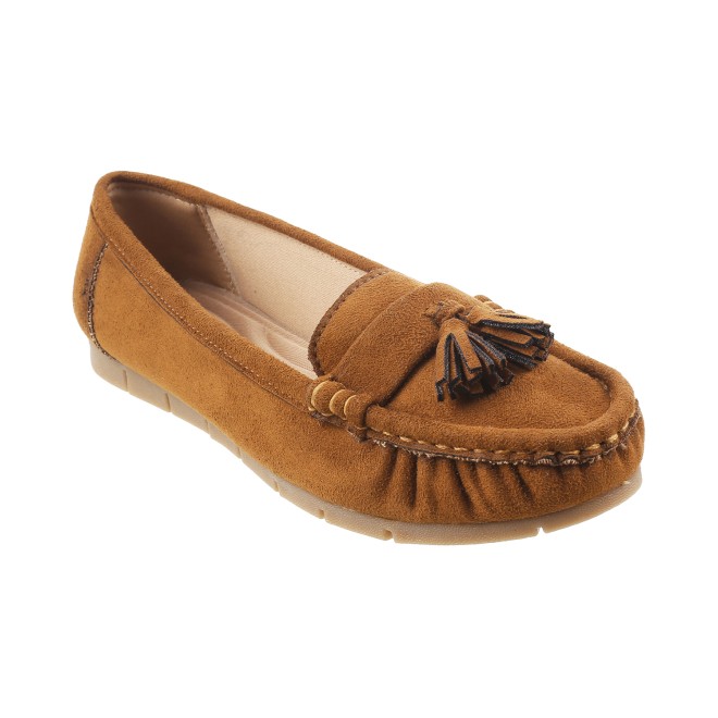 Mochi Tan Casual Loafers for Women