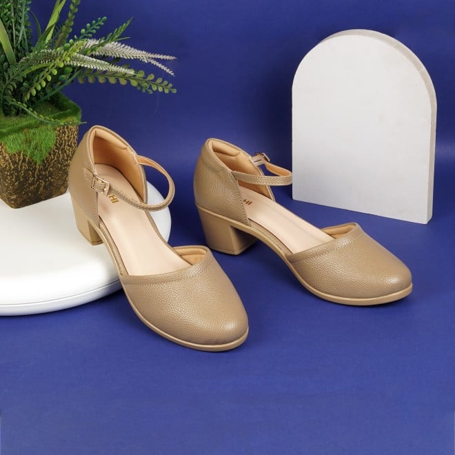 Mochi Women Beige Casual Pumps