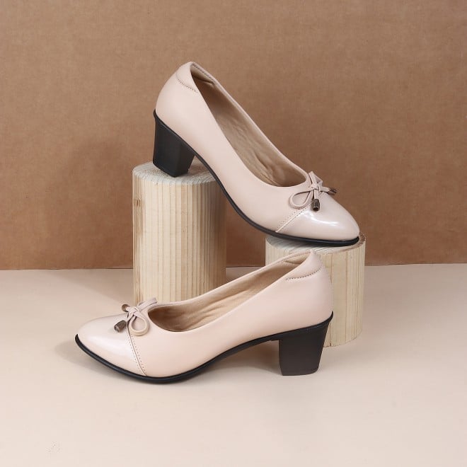 Mochi Women Dark-Beige Formal Pumps