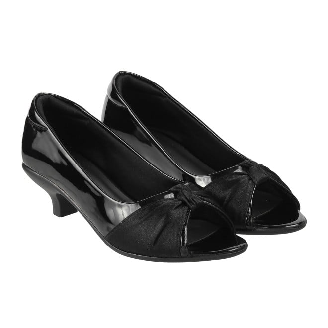 Mochi Women Black Formal Peep Toes