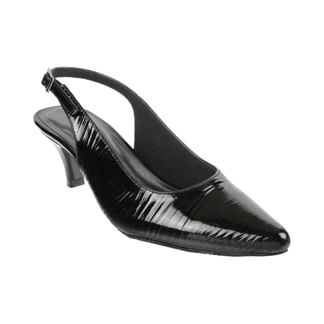 Mochi Black Formal Sandals for Women