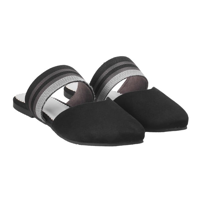 Mochi Women Black Casual Slip Ons