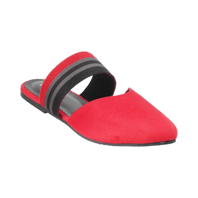 Mochi Red Casual Slip Ons