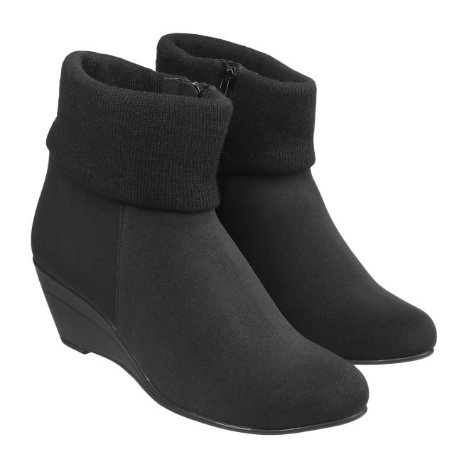 Mochi Women Black Casual Boots