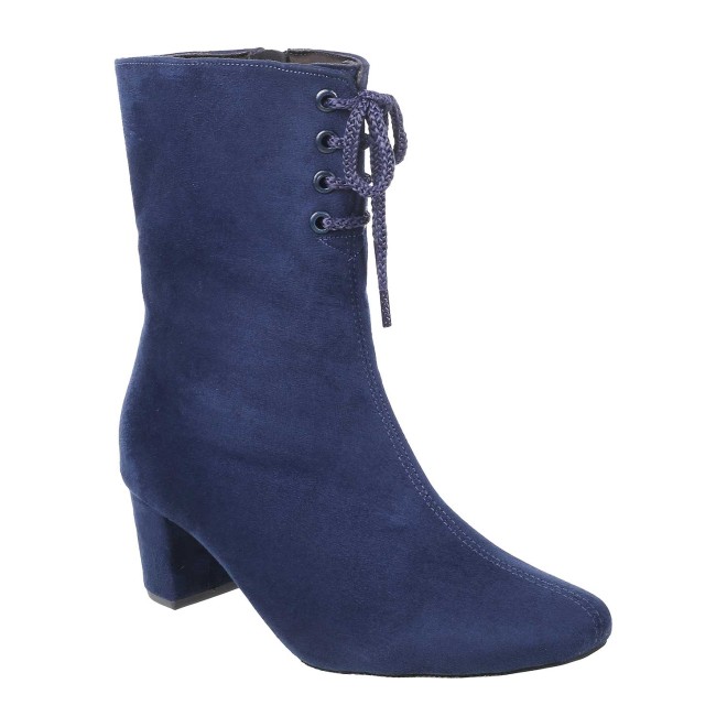 Mochi Women Navy-Blue Party Boots