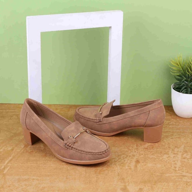 Mochi Women Tan Casual Loafers (SKU: 31-54-23-40)