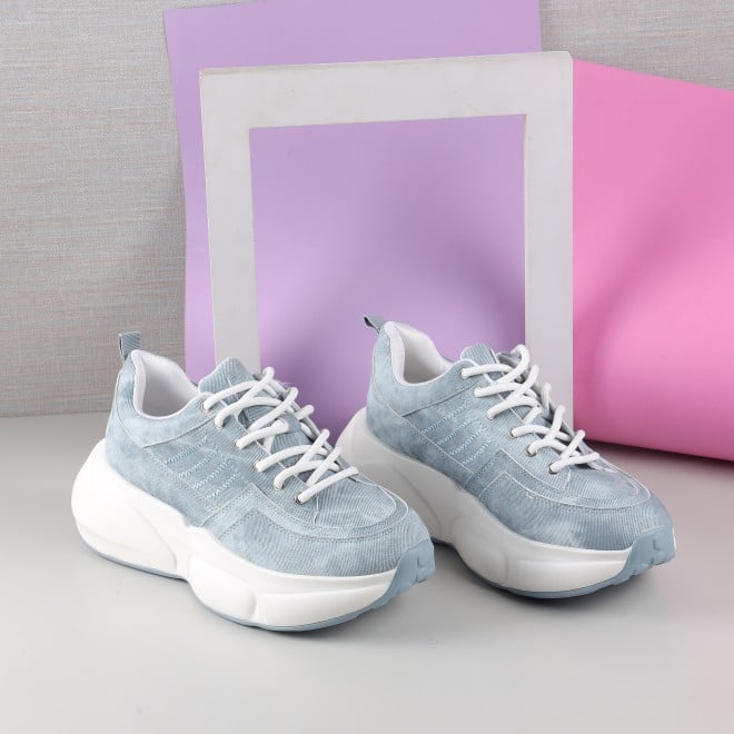 Mochi Women Blue Casual Sneakers