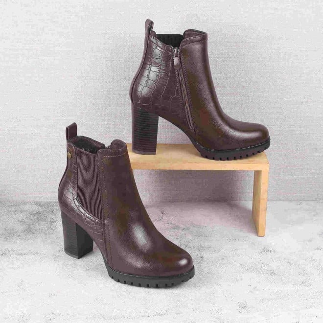 Mochi Women Coffee Casual Boots (SKU: 31-543-55-36)