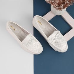 Women White Casual Loafers