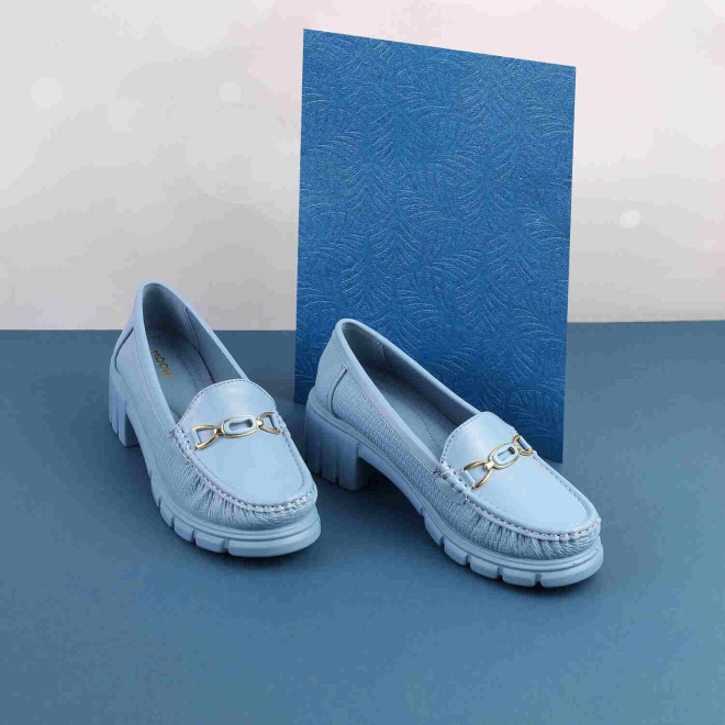 Mochi Women Blue Casual Loafers