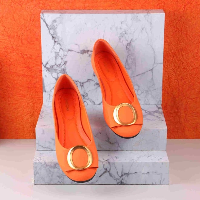 Mochi Women Orange Casual Ballerinas (SKU: 31-550-25-38)