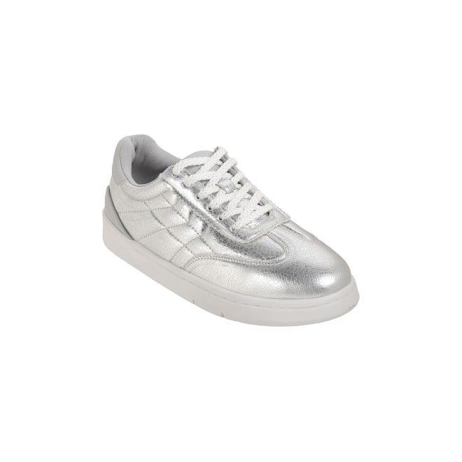 Mochi Women Silver Casual Sneakers